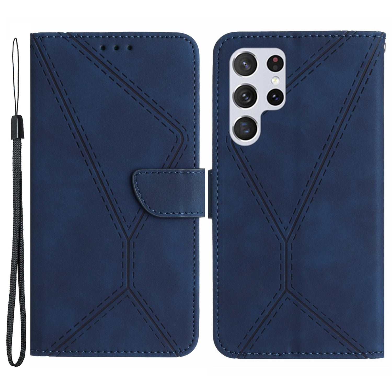 HT05 PU Leather Flip Cover for Samsung Galaxy S22 Ultra 5G Wallet Phone Case Skin-touch Phone Cover with Strap HT05 PU Leather Flip Cover for Samsung Galaxy S22 Ultra 5G Wallet Phone Case Skin-touch Phone Cover with Strap